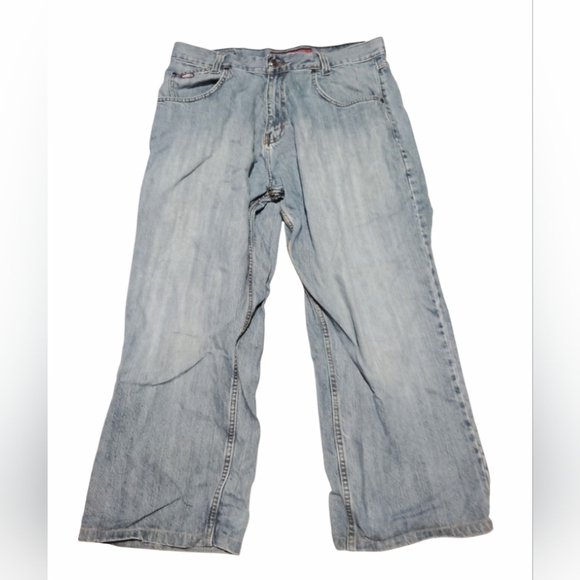Vintage Mecca Jeans Wide Leg Grey Denim For Men Size 38/30 100% Cotton